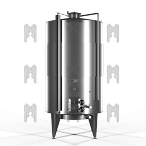 Flachboden Tanks (Maischetaucher) 3% Neigung mit isolierter rechteckiger Halbrohrschlange auf höhen verstellbaren Füße